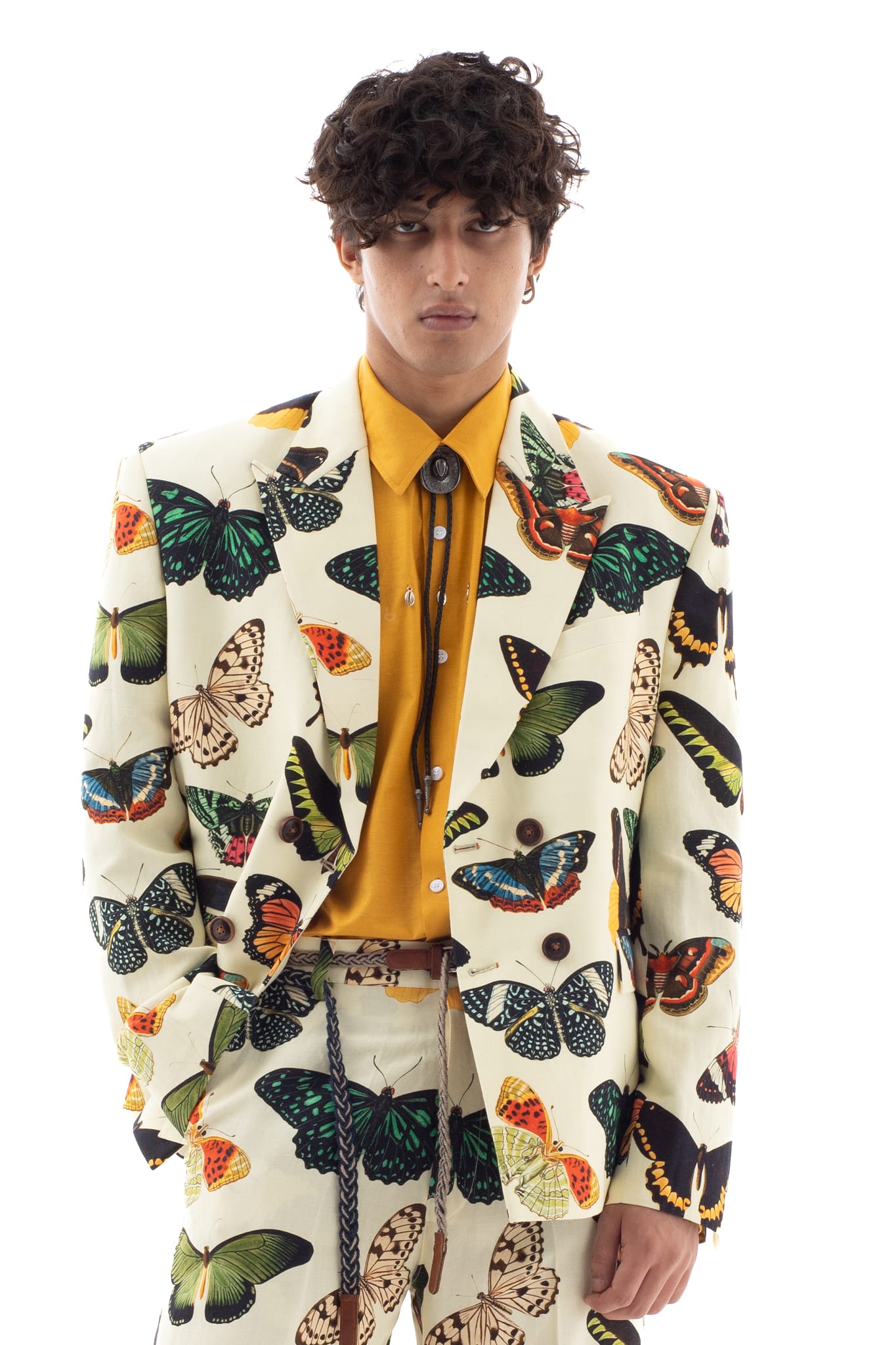 Butterflies Linen Jacket