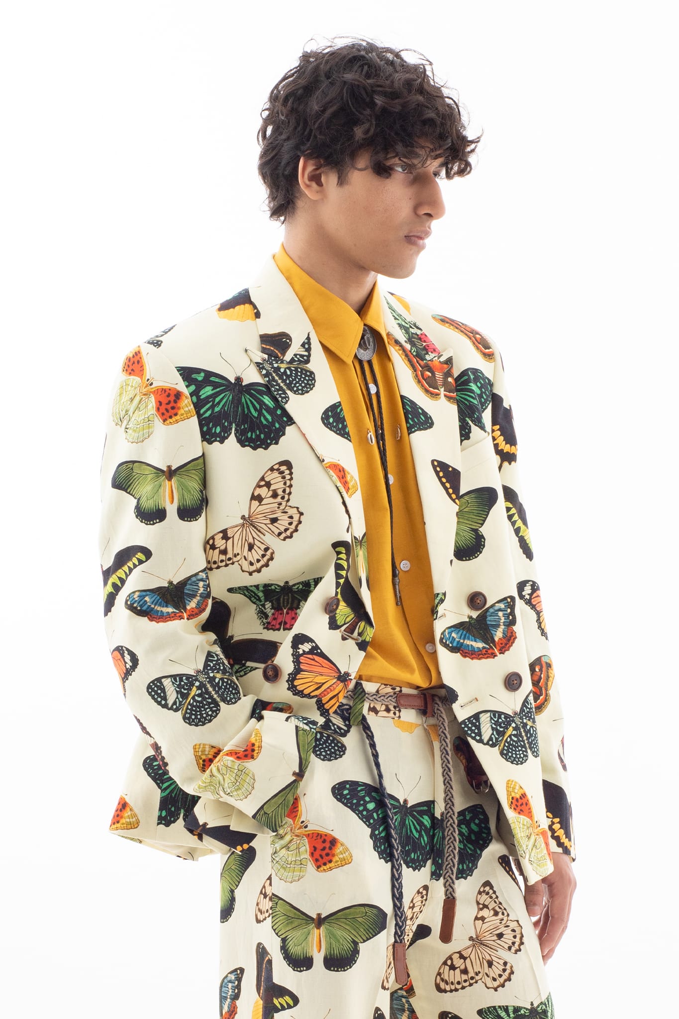 Butterflies Linen Jacket