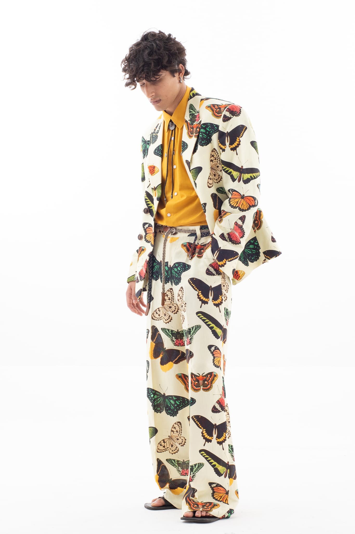 Butterflies Linen Jacket