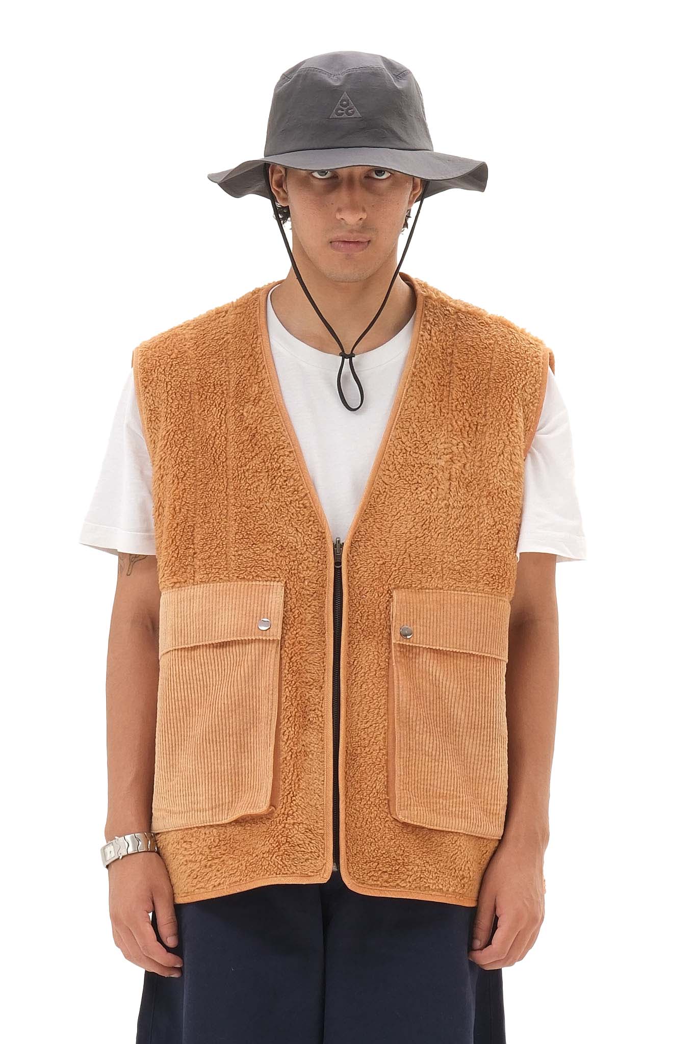 Reversible Fleece Jacket Brown