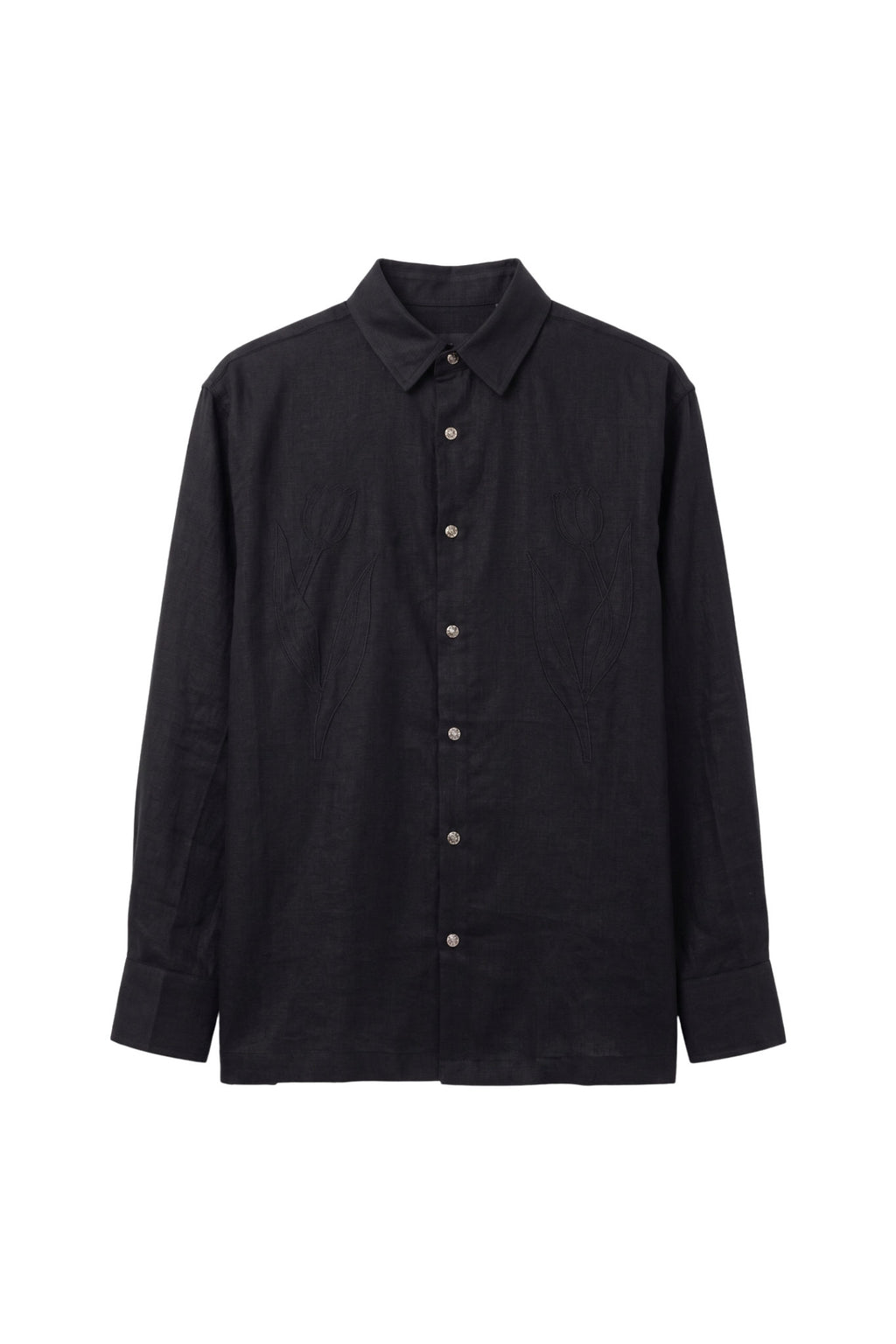 Linen Shirt With Appliqué