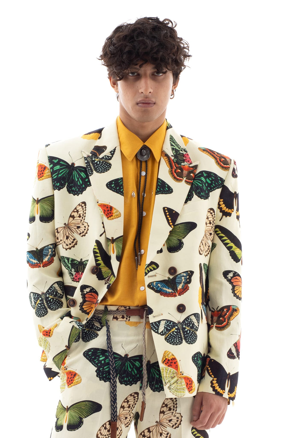 Butterflies Linen Jacket