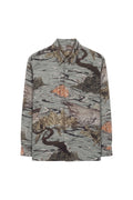Tropical Print Linen Shirt