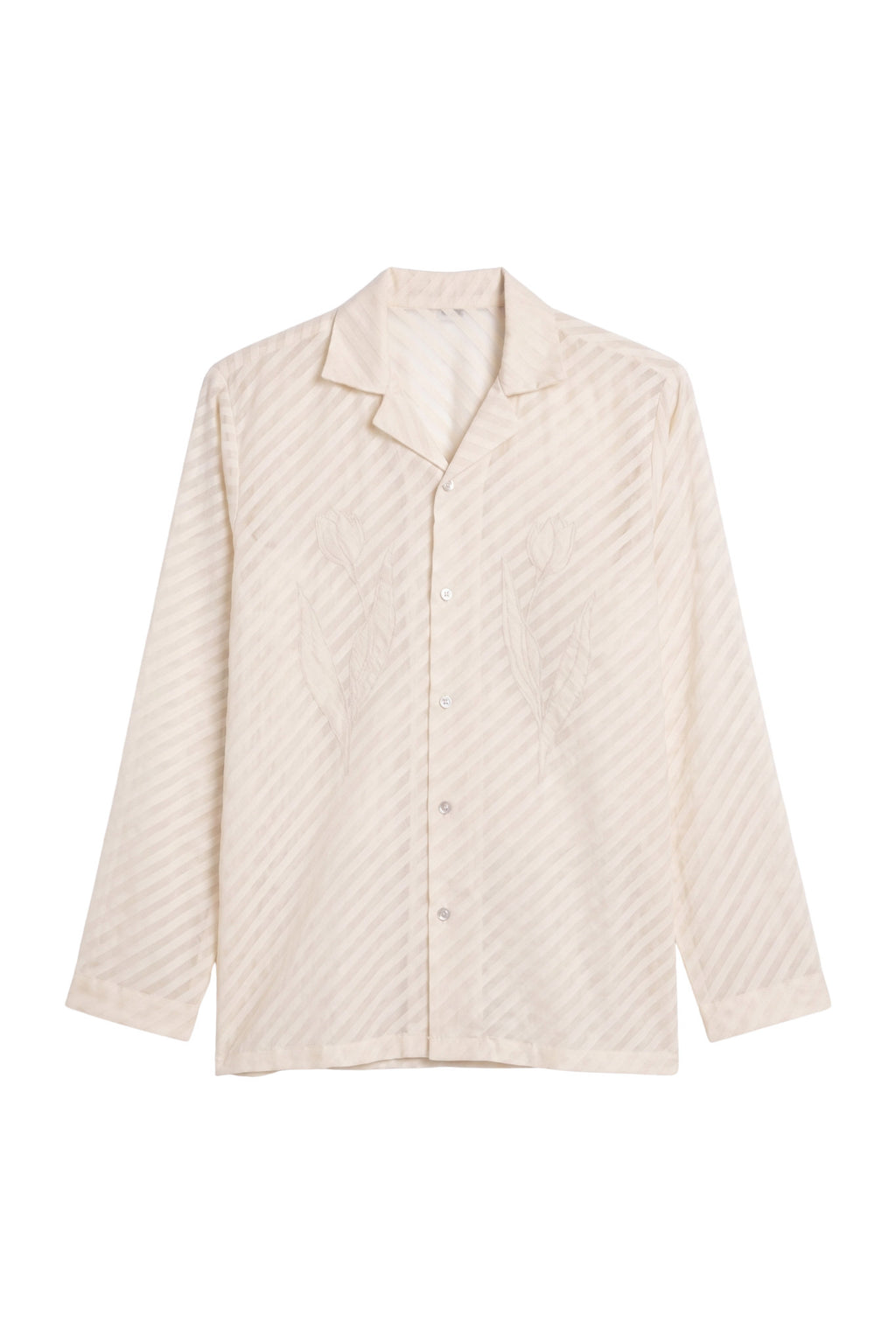 Chanderi Cotton Shirt With Appliqué