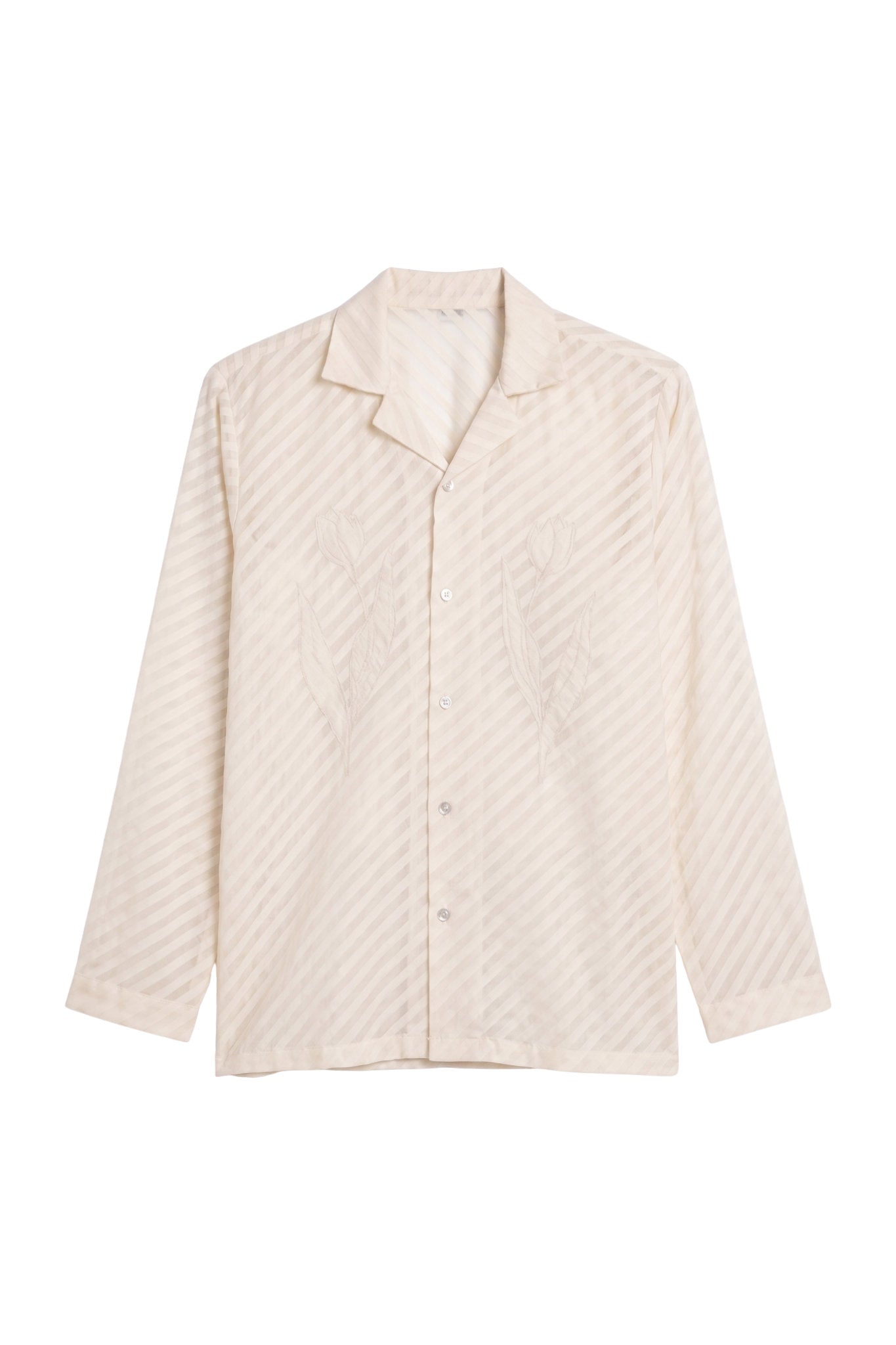 Chanderi Cotton Shirt With Appliqué