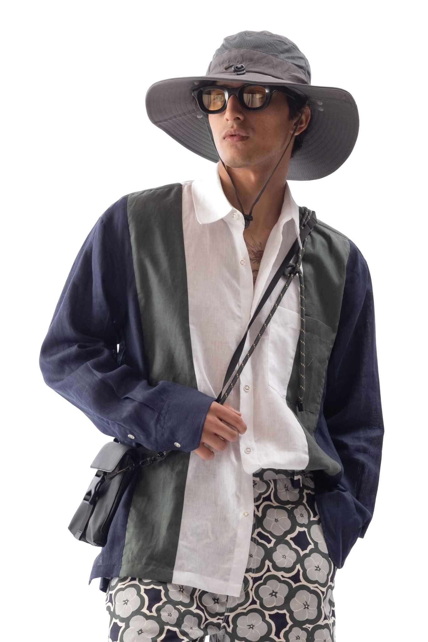 Panelled Linen Shirt