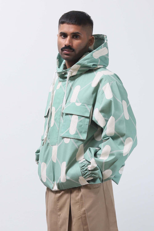 Argyle Anorak Aurora Green
