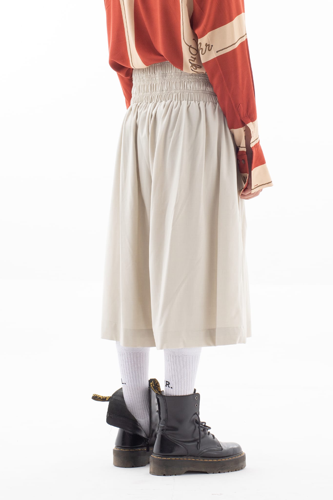 Pleated Cropped Pant