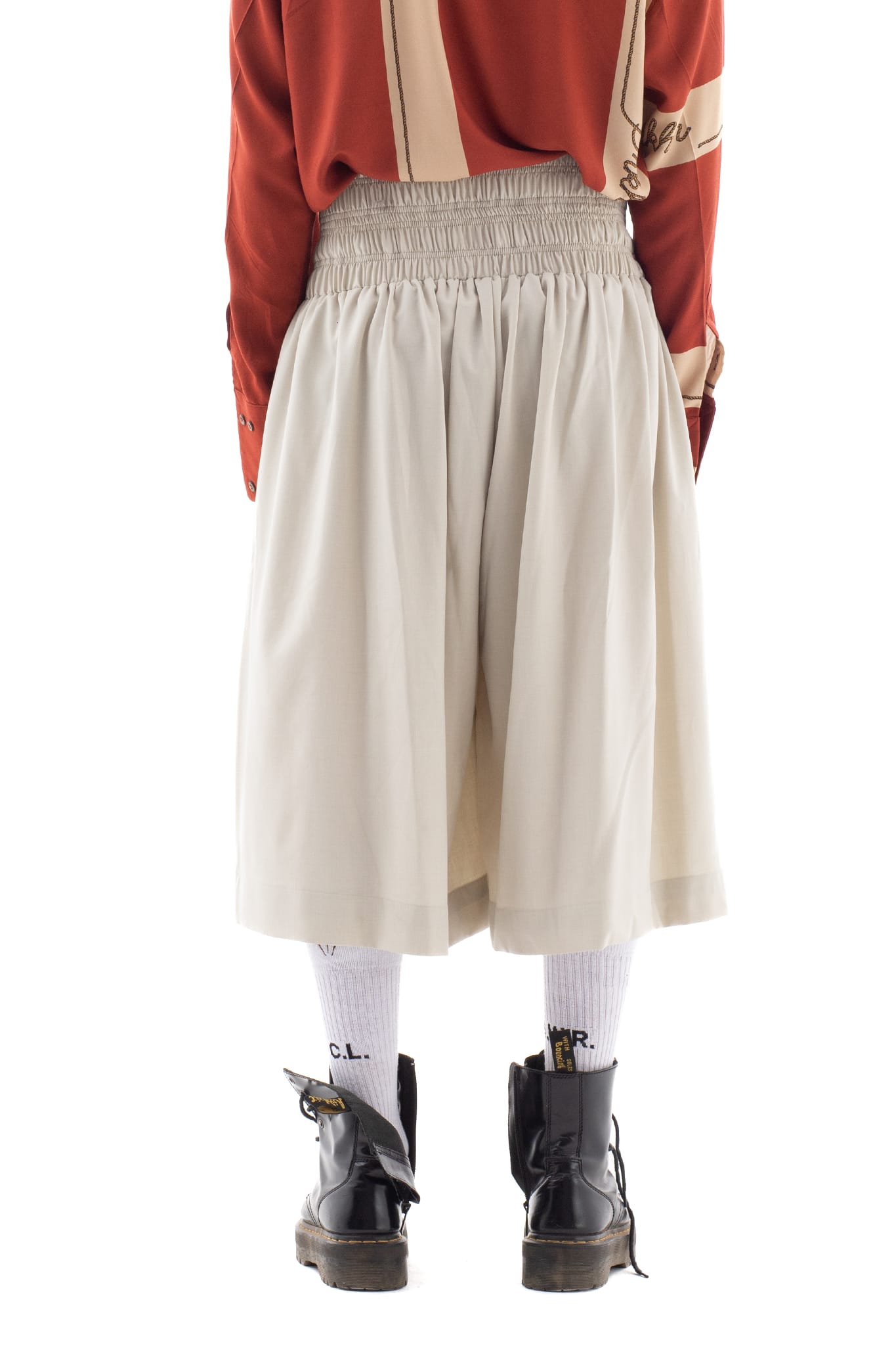 Pleated Cropped Pant