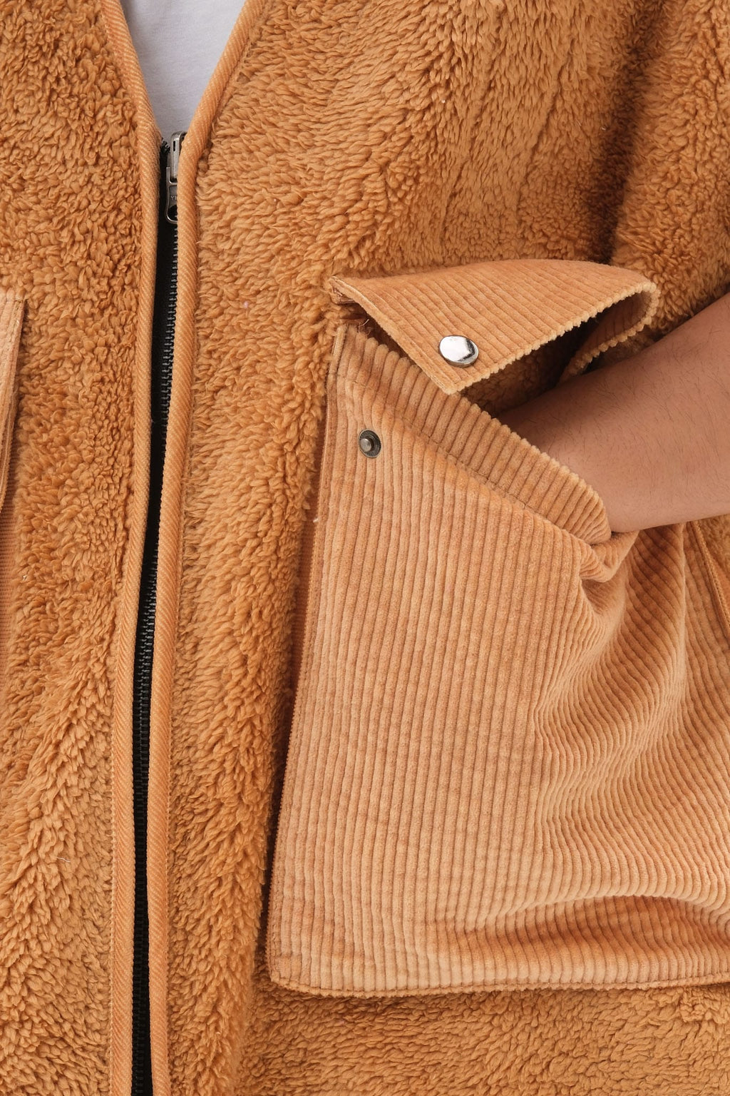 Reversible Fleece Jacket Brown