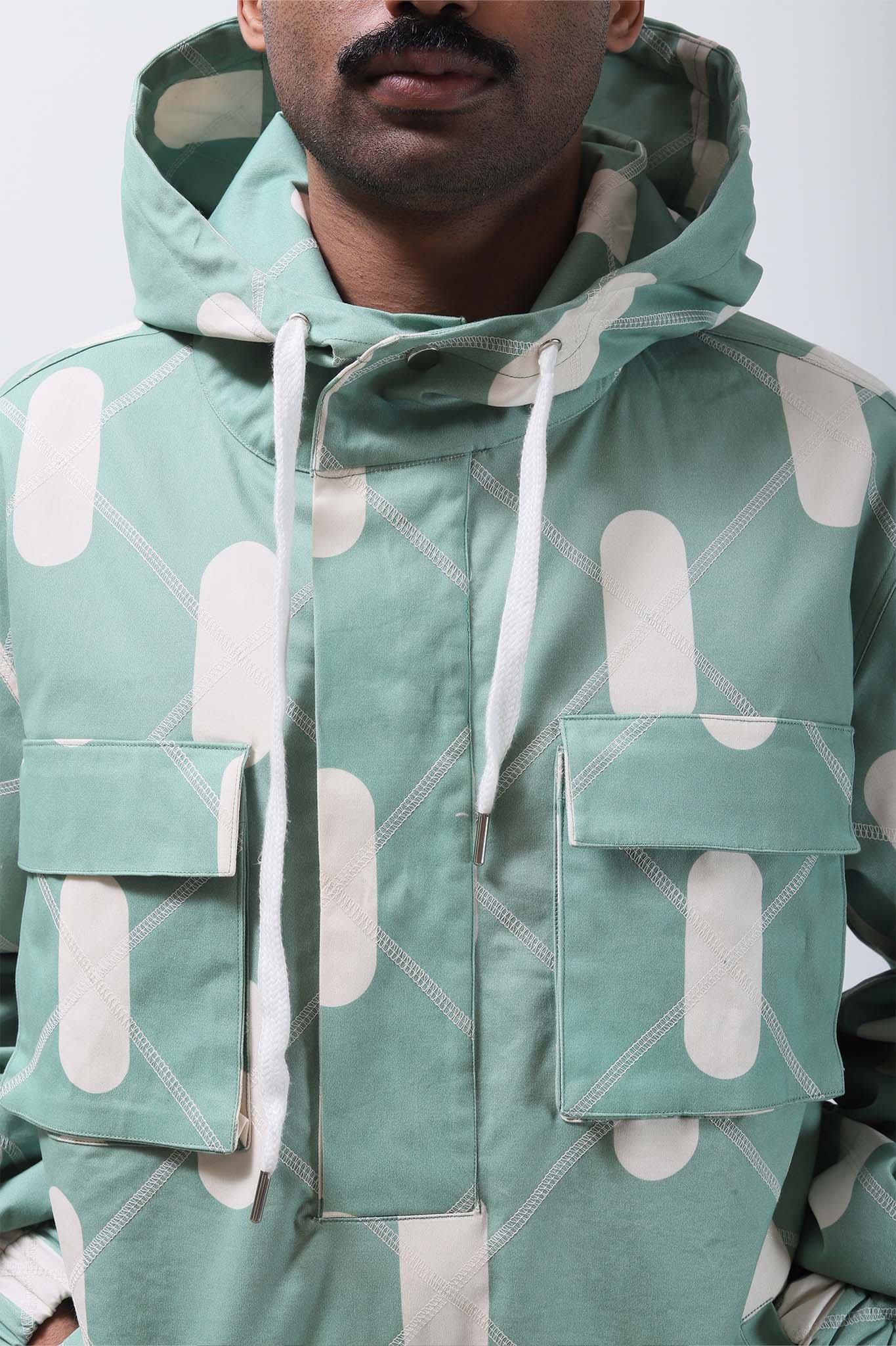Argyle Anorak Aurora Green