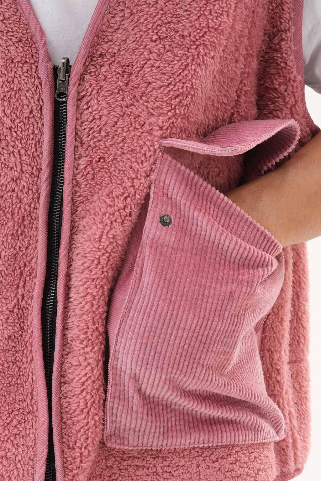 Reversible Fleece Jacket Pink