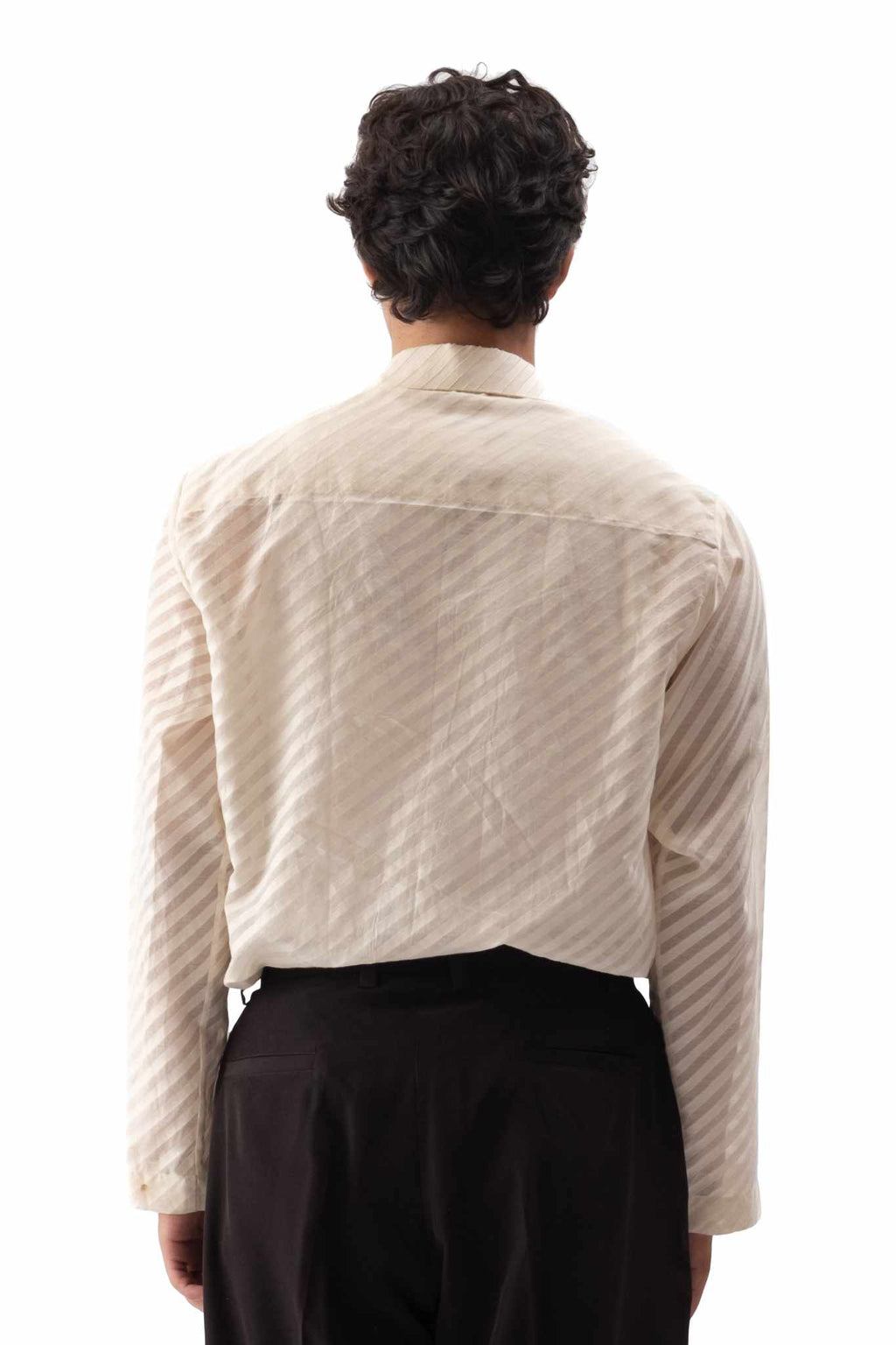 Chanderi Cotton Shirt With Appliqué