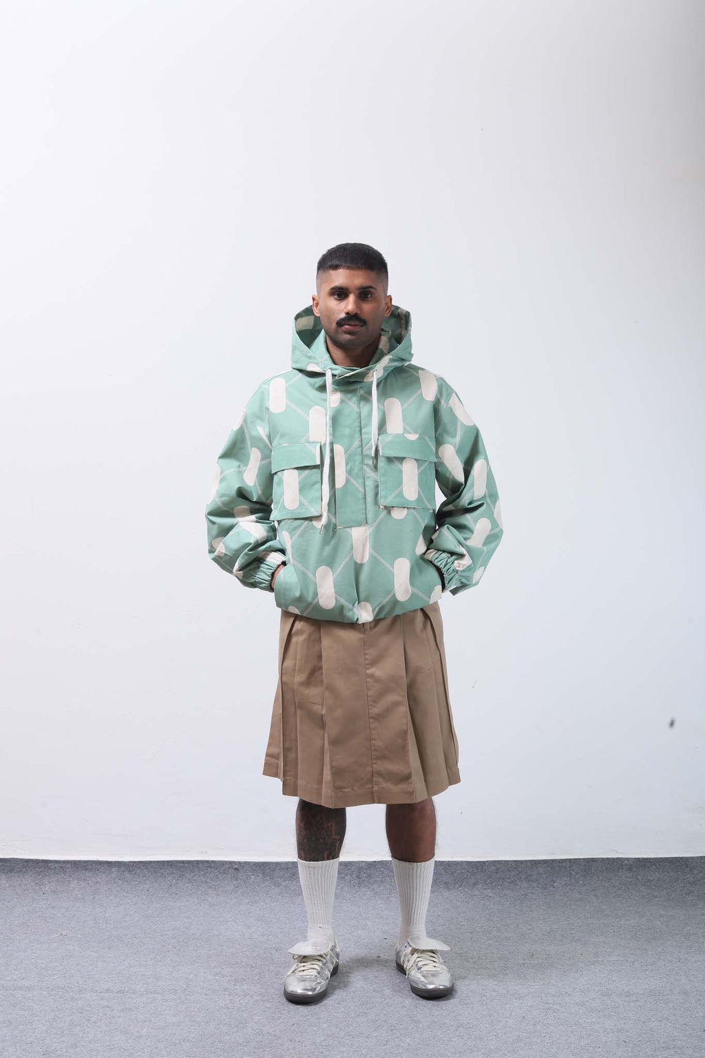 Argyle Anorak Aurora Green