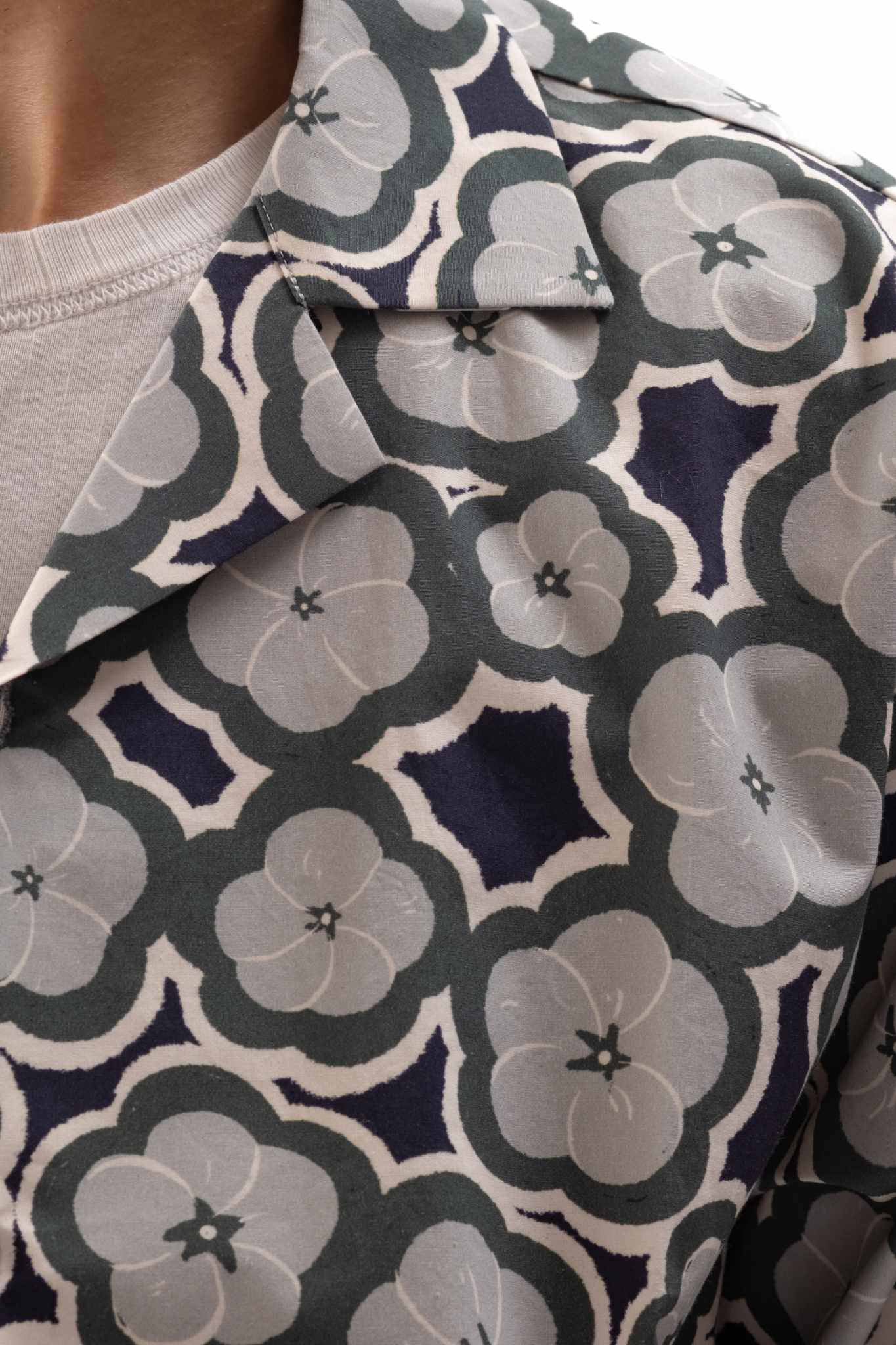Floral Print Camp Shirt