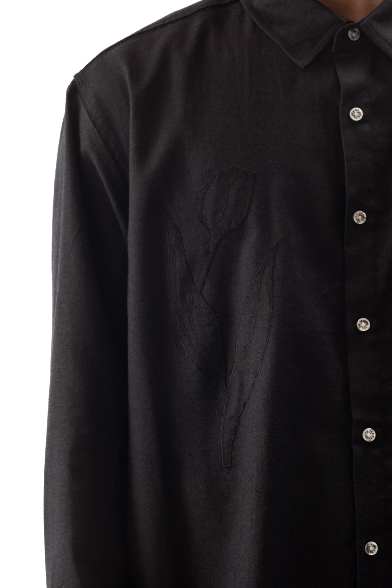 Linen Shirt With Appliqué