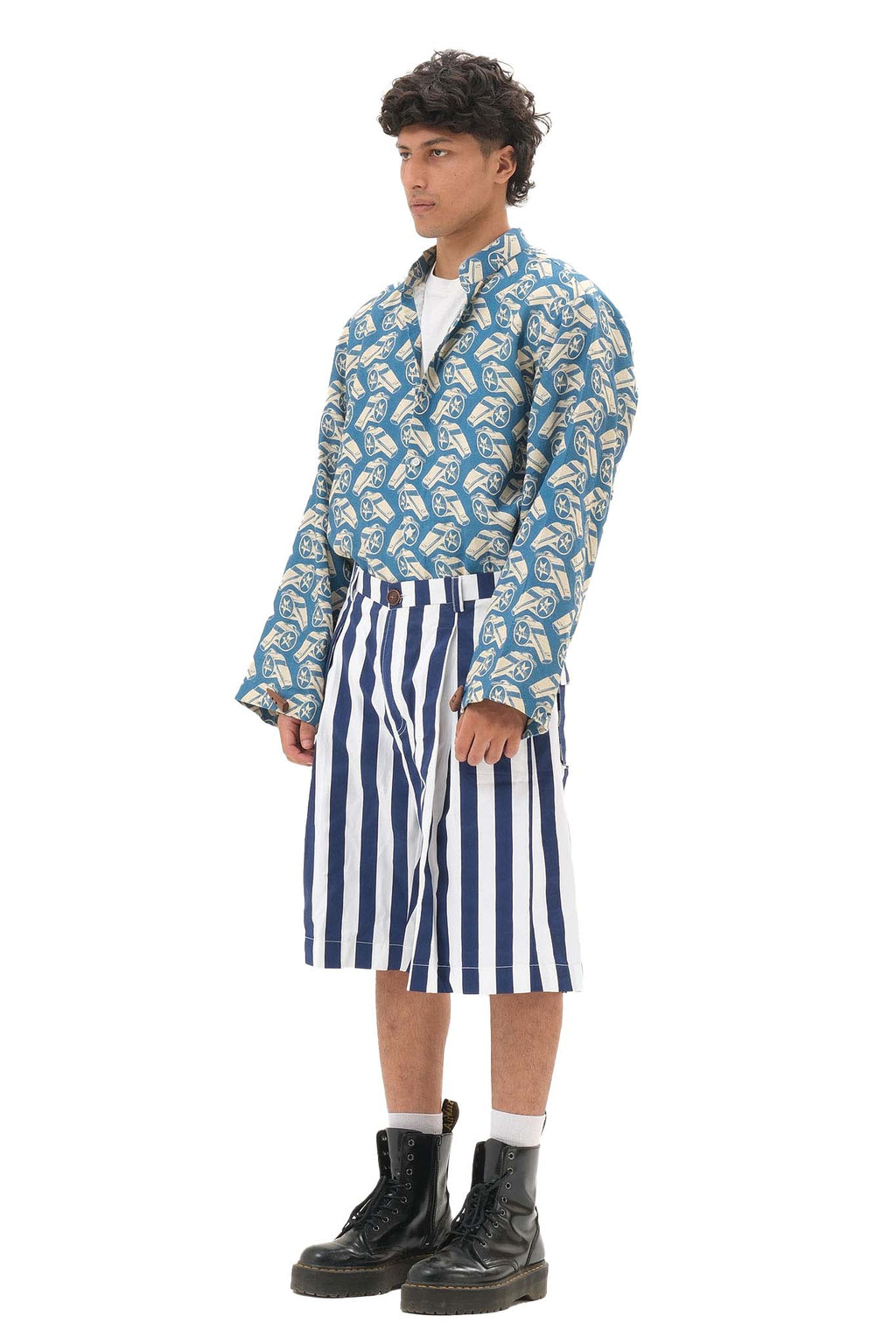 Nautical Pleated Shorts