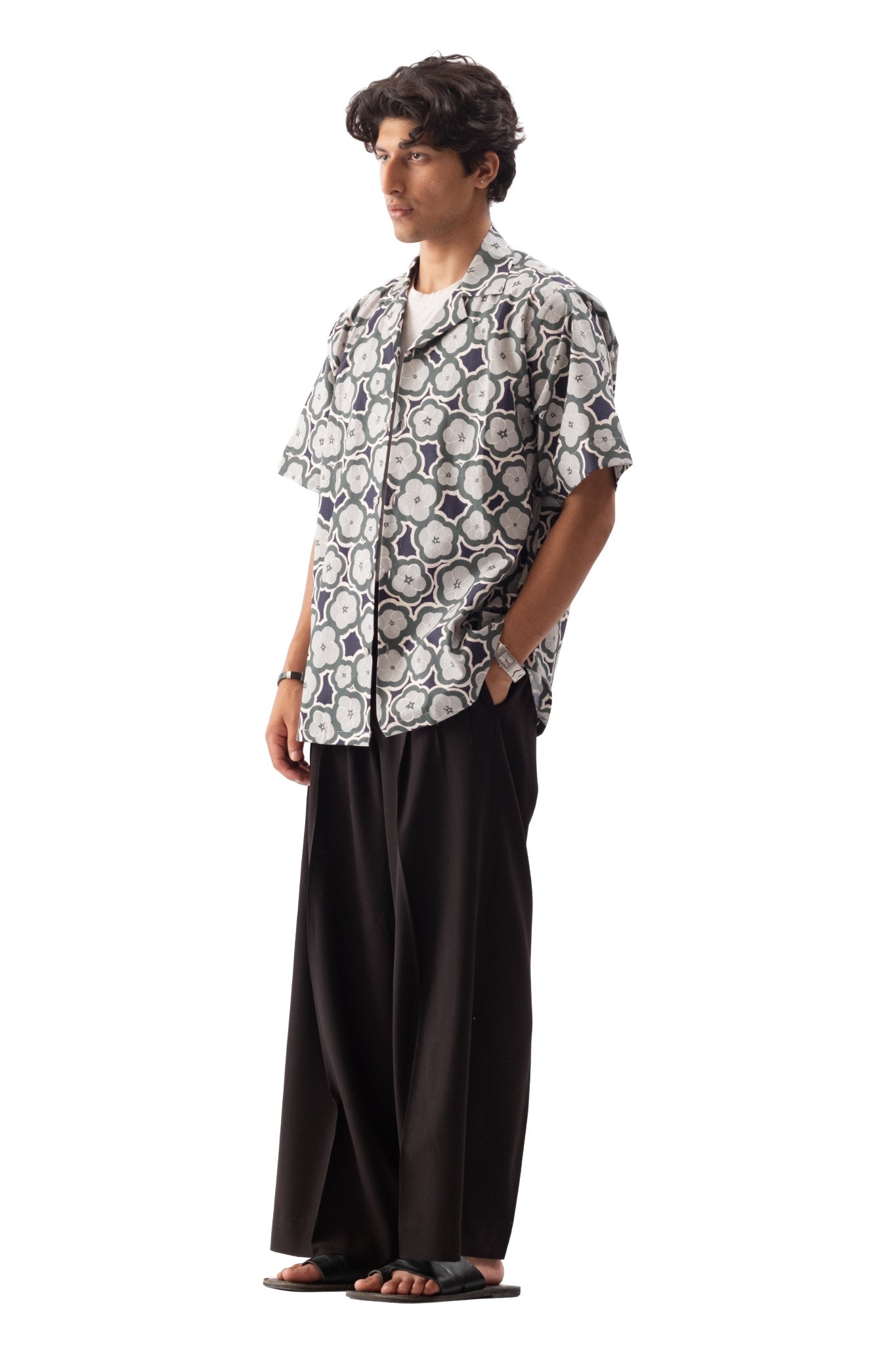 Floral Print Camp Shirt